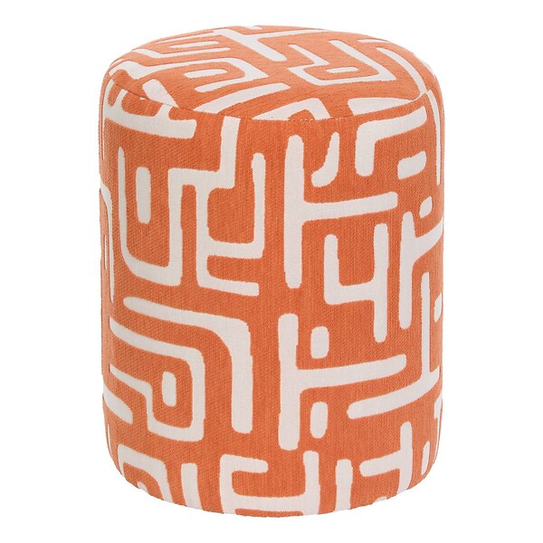 ATMOSPHERA - Pouf Rond Delor Orange 30x36 cm - large