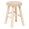 ATMOSPHERA - Tabouret "Nyar" paulownia beige D28x41cm - vignette