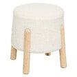 ATMOSPHERA - Tabouret d'appoint Inuit dreams bouclette blanche - vignette