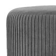 ATMOSPHERA - Tabouret "Solaro" velours plissé gris - vignette