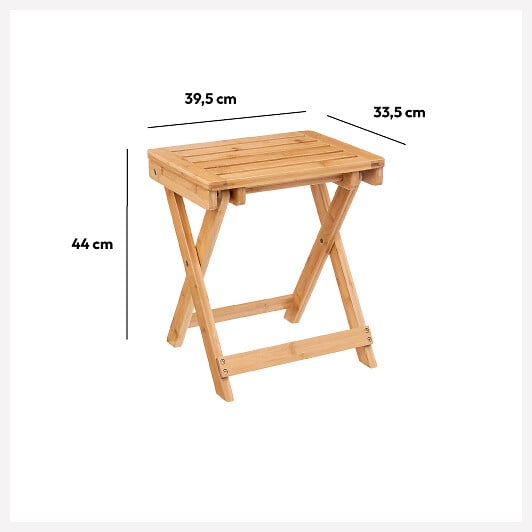5 FIVE SIMPLY SMART - Tabouret pliant bambou - large