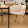 ATMOSPHERA - Fauteuil à dîner "Marlo" hêtre beige - vignette