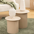 ATMOSPHERA - Lot de 2 tables gigognes "Eino" beige 40x40x38cm - vignette