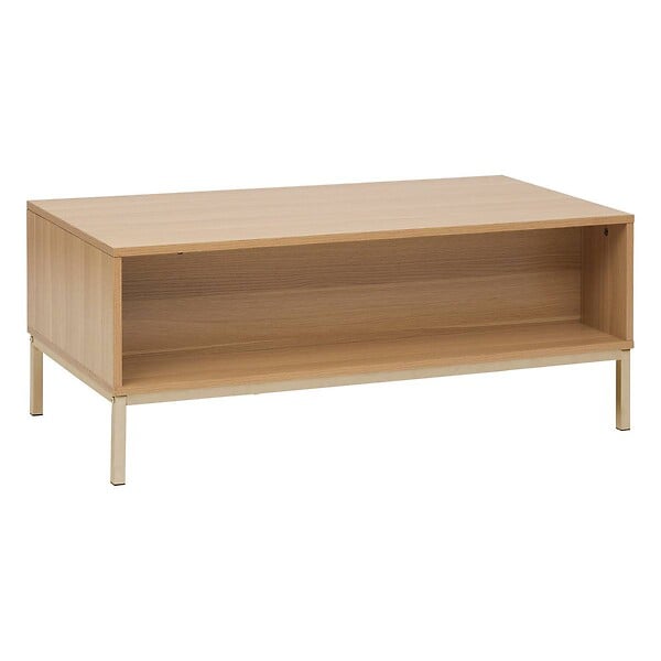 5 FIVE SIMPLY SMART - Table basse "Tasso" effet bois naturel 100x40cm - large