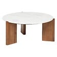 ATMOSPHERA - Table basse "Nanda" marbre blanc 91,5x91,5x41,5cm - vignette