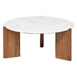 ATMOSPHERA - Table basse "Nanda" marbre blanc 91,5x91,5x41,5cm - vignette