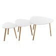 ATMOSPHERA - Lot de 3 tables gigognes "Mileo" blanc L34/46/60cm - vignette
