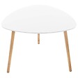 ATMOSPHERA - Lot de 3 tables gigognes "Mileo" blanc L34/46/60cm - vignette