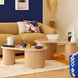 ATMOSPHERA - Lot de 2 tables basses "Soleya" L95/99,5cm beige - vignette