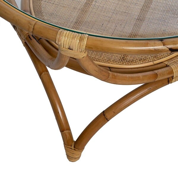ATMOSPHERA - Table basse "Farah" rotin D90cm - large