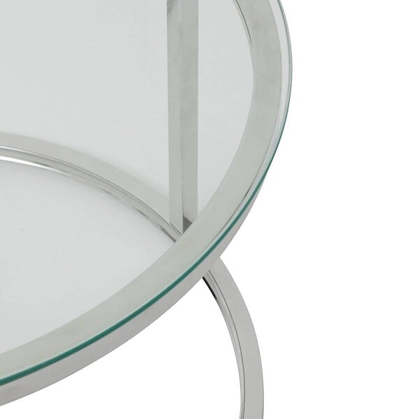 ATMOSPHERA - Lot de 2 tables gigognes "Kneo" argent 80x80x43,2cm - large