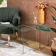 ATMOSPHERA - Lot de 2 tables gigognes "Lenia" transparent 51x47x30cm - vignette