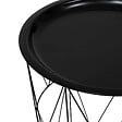 ATMOSPHERA - Table d’appoint "Kumi" noir 40x37x37cm - vignette