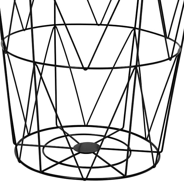 ATMOSPHERA - Table d’appoint "Kumi" noir 40x37x37cm - large