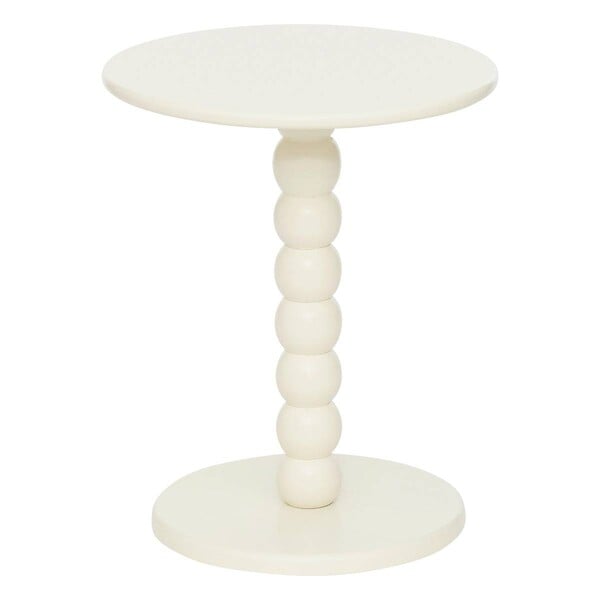 ATMOSPHERA - Table à café Chamlo blanc ivoire D38cm - large