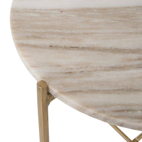 ATMOSPHERA - Table d'appoint Metsa beige 42,5x42,5x41cm - large