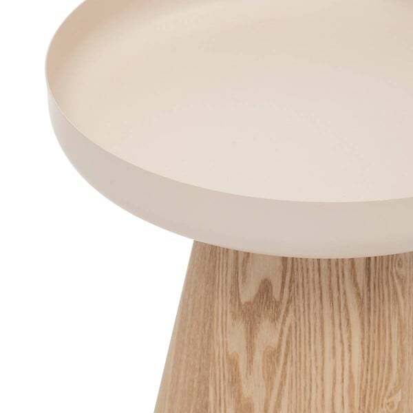ATMOSPHERA - Table d'appoint "Hercyna" beige D. 40 x H. 41.8 CM - large