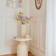 ATMOSPHERA - Table d'appoint Mudan ivoire 55x55x50cm - vignette