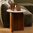 ATMOSPHERA - Table d’appoint "Nanda" blanc 56,5x5151cm - vignette