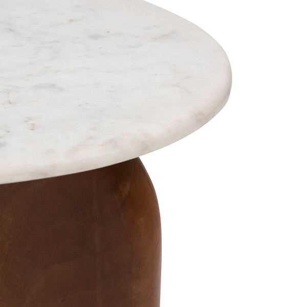 ATMOSPHERA - Table d’appoint "Nanda" blanc 56,5x5151cm - large
