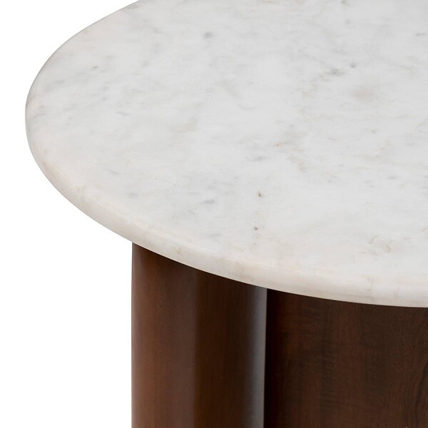 ATMOSPHERA - Table d’appoint "Nanda" blanc 56,5x5151cm - large