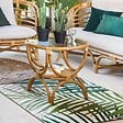 ATMOSPHERA - Table d'appoint "Farah" rotin D59cm - vignette