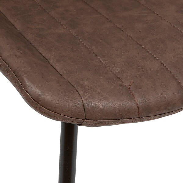 ATMOSPHERA - Chaise "Olwen" effet cuir marron - large