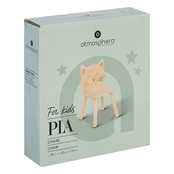 ATMOSPHERA - Chaise enfant chat Pia hévéa - large