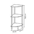 5 FIVE SIMPLY SMART - Etagère d'angle 3 niveaux Come 34x34x76,5cm - vignette