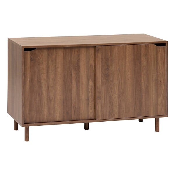 5 FIVE SIMPLY SMART - Buffet 2 portes Slidy bois foncé - large