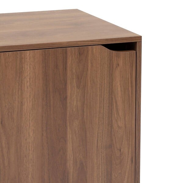 5 FIVE SIMPLY SMART - Buffet 2 portes Slidy bois foncé - large