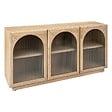 ATMOSPHERA - Buffet 3 portes en verre Lousada acacia 160x80cm - vignette