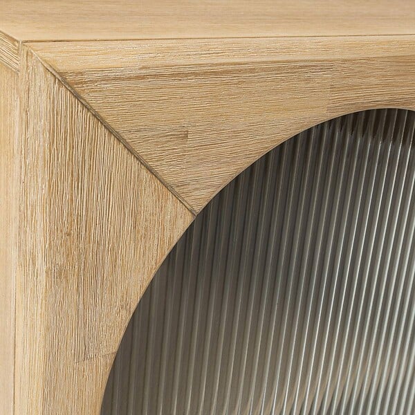 ATMOSPHERA - Buffet 3 portes en verre Lousada acacia 160x80cm - large