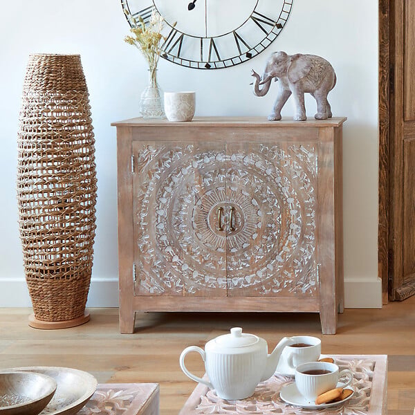 ATMOSPHERA - Buffet 2 portes "Shirel" manguier 90x90cm - large