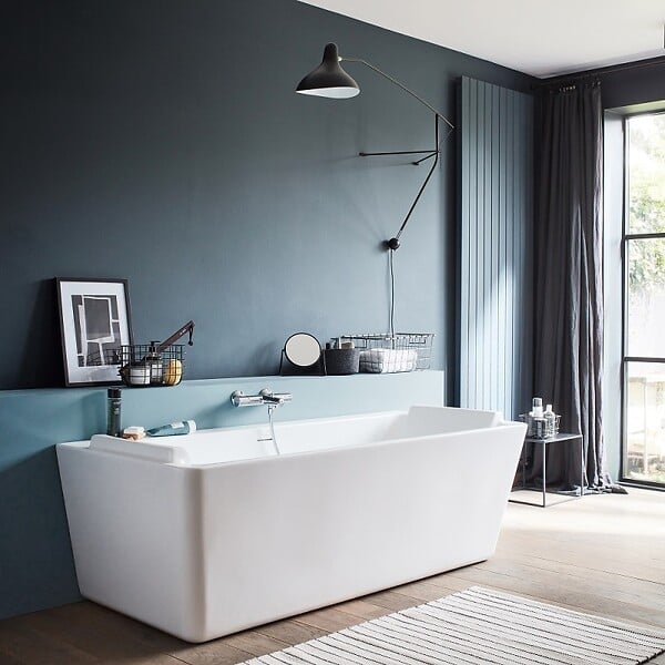 JACOB DELAFON - Jacob Delafon mitigeur thermostatique bain douche mural Simone Chrome - large