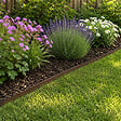 GT GARDEN - Bordure de jardin flexible marron - 3,8 cm x 10 mètres avec 20 piquets d'ancrage - vignette