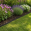 GT GARDEN - Bordure de jardin flexible noire - 3,8 cm x 10 mètres avec 20 piquets d'ancrage - vignette