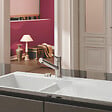VILLEROY ET BOCH - Evier 1 bac et demi avec egouttoir a gauche  Subway Pure 60 100 x 51 cm Blanc vidage automatique inclus - vignette