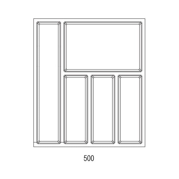 CENTRALE BRICO - Range-couverts Sky 422x474mm blanc - large