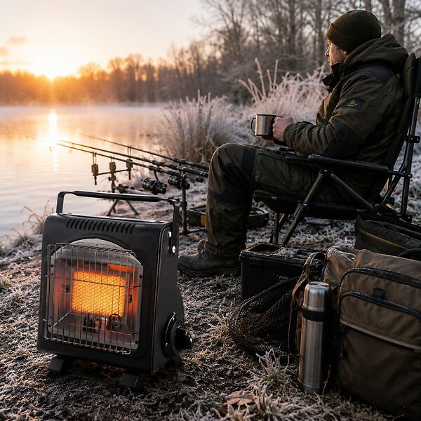 INTEC - Chauffage à gaz portable 1700W Céramique + 4 Cartouches de gaz Thermocouple ODS Camping Pêche INTEC - large