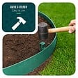 VOUNOT - Bordure de jardin PE haute flexible 20M avec piquets vert - vignette
