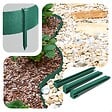 VOUNOT - Bordure de jardin PE haute flexible 20M avec piquets vert - vignette