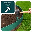 VOUNOT - Bordure de jardin PE flexible 20M x 8 CM avec piquets vert - vignette