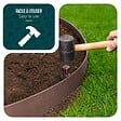 VOUNOT - Bordure de jardin PE flexible 20M x 8 CM avec piquets marron - vignette