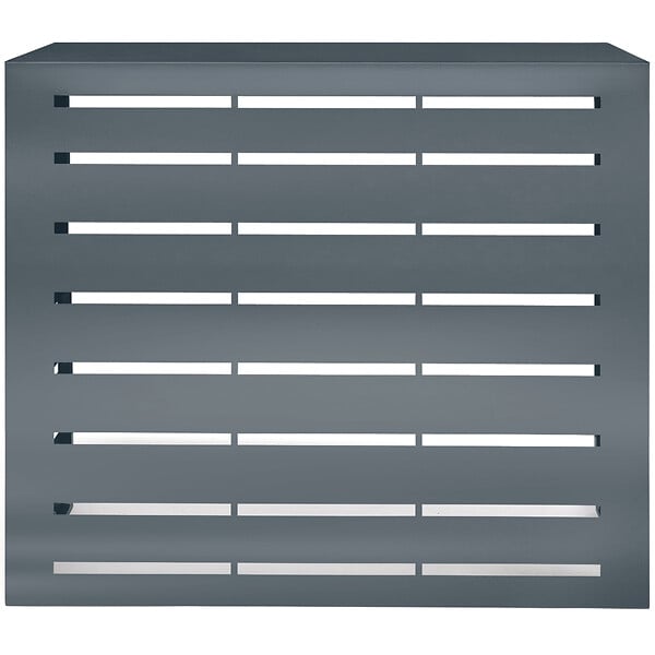 ID MARKET - Cache climatiseur métal gris anthracite protection unité extérieur 95 x 50 x 80 cm - large
