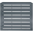 ID MARKET - Cache climatiseur métal gris anthracite protection unité extérieur 95 x 50 x 80 cm - vignette