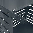 ID MARKET - Cache climatiseur métal gris anthracite protection unité extérieur 95 x 50 x 80 cm - vignette