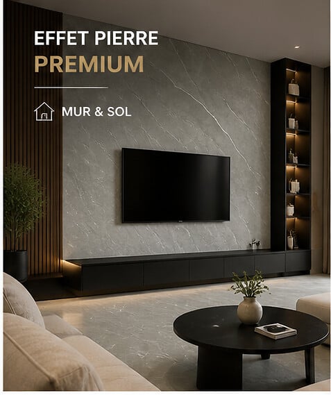 PROTOCOLE HOME - Plaque SPC Effet Marbre Gris PIETRA LIGHT - Revêtement Mural  étanche - SPC-202 - large