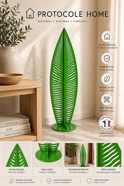 PROTOCOLE HOME - Sapin décoratif extérieur en acier 3 mm - Sculpture design pour jardin et terrasse - large