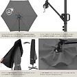 TECTAKE - parasol déporté à LED pivotant 360° en polyester solaire UV 50+ gris 3x3 m - vignette